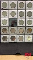 sheet of assorted Canadian $1 coins
