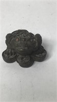 Solid Brass Chinese Frog W/Coin In Mouth UJC