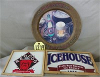 Red Dog, Ice House, Molson signs, all for 1 bid