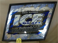 Budweiser Ice Draft Mirror Sign