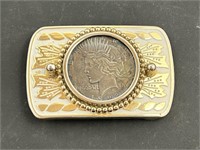 1922 Peace Dollar Belt Buckle