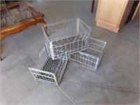 3 metal milk crates