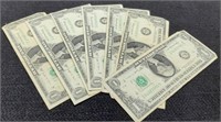 (7) 1963 $1 FR Notes "Barr" Dollars