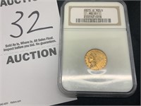 1925 Gold 2.5 Dollar Indian Head Eagle Coin