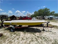 Yellow Fiberglass Boat