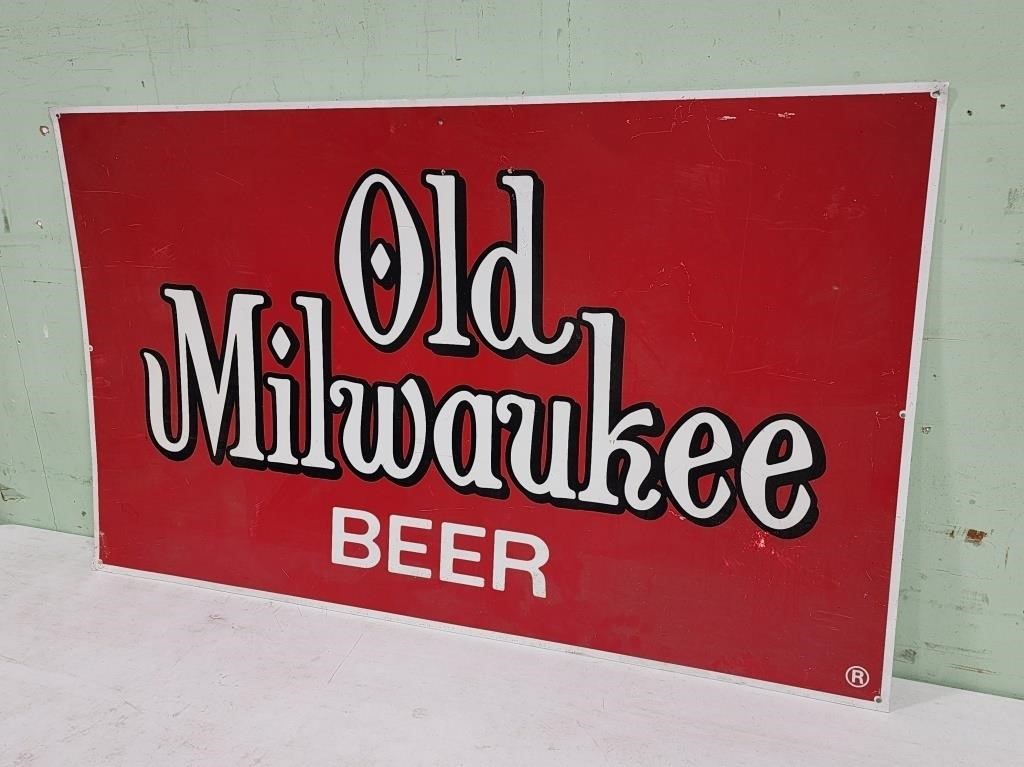 Large Old Milwaukee Beer Advertising Sign