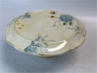 Pfaltzgraff Cake Plate Stand Vintage Floral Large