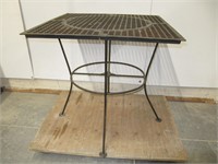SOLID METAL "WATER GRATE" PATIO TABLE