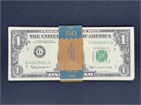 50 - $1 1963 uncirculated notes