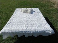 White Throw Pillows, Queen Comforter, & More