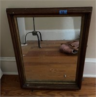 vintage wooden framed mirror