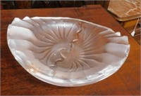 Lalique France Nancy Cendrier Waves Ashtray.