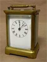 Waterbury Clock Co. Brass Carriage Clock.