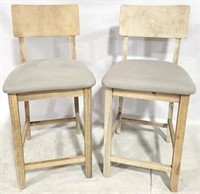 Pair counter stools, seat height 25"