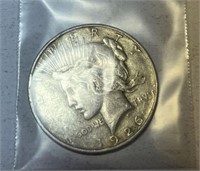 1926-D Peace Liberty Silver Dollar, VG