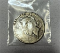 1922-S Peace Liberty Silver Dollar, VG