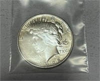1922-D Peace Liberty Silver Dollar, VG/F