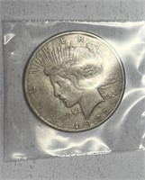 1922-S Peace Liberty Silver Dollar, VG