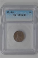 1919- S Lincoln Head Cent