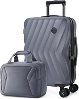 BAGSMART Travel Luggage  20-Inch  2 Sets-black