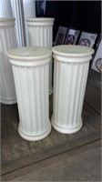 Two 32 “ tall plastic decorative columns