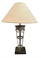 19th C. Bronzed Athenienne Lamp