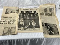 1963 Newspapers of JFK Assasination