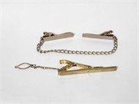 Tie Clips Vintage Gold Color