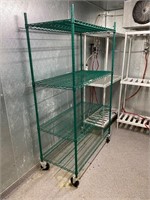 Wire Storage Rack w/ 4 Shelves on Casters