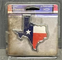 State of Texas Chrome Auto Emblem