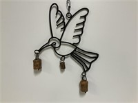 Metal Hummingbird Wind Chime 11in