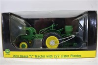 JOHN DEERE MODEL L TRACTOR WITH L27 LISTER PLANTER