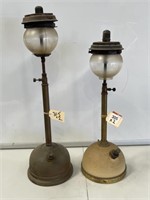 2 x Vintage Kero Lamps Tallest H600mm