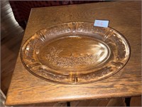 PINK DEPRESSION GLASS PLATE