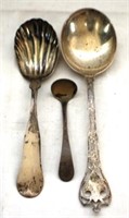 3 Sterling Spoons - 6, 7 & 3.5" long