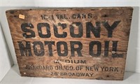 Socony Motor Oil Crate End