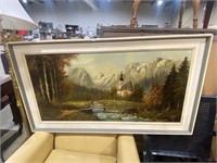 Mountain painting damaged