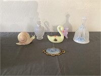 Fenton glass, assorted glass