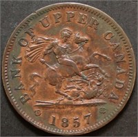 Canada PC-6D Upper Canada 1857 One Penny Token Br7