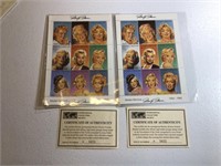 Two unused sheets of Marilyn Monroe stamps