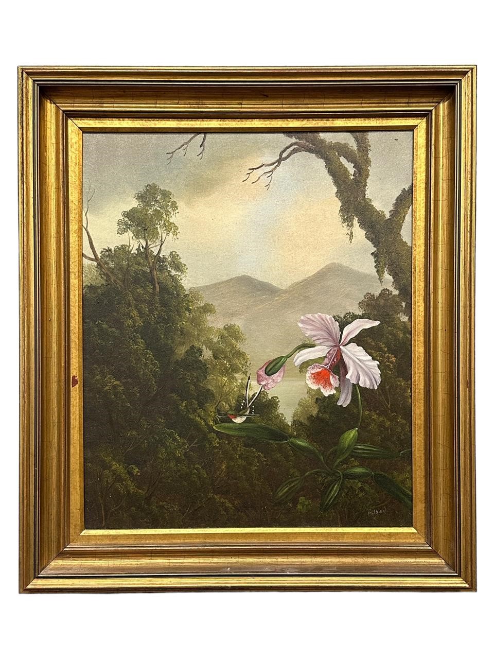 Hummingbird Oil on Canvas by Thomas Bilben