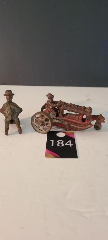 Vintage Cast Iron Tractor & Driver