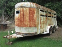 16' metal top horse trailer w/tack room