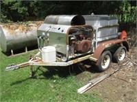 Wayne pressure washer trailer, tank, hose (Cond.