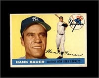 1955 Topps High #166 Hank Bauer EX to EX-MT+
