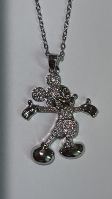 New Mickey Mouse pendant necklace. Stainless