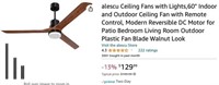 Ceiling Fans with Lights,60" Indoor and Outdoor
