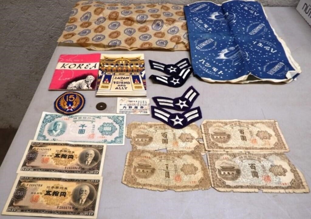 Foreign Currency, Korean, Military Patches & More