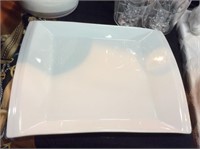 Large white serving dish