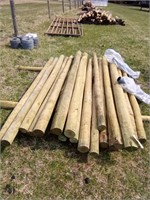 (22) 4" x6-1/2 ' Treated Fence Posts (Each)